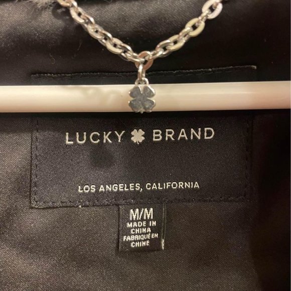 Lucky Brand gray leopard faux fur jacket - Picture 3 of 3